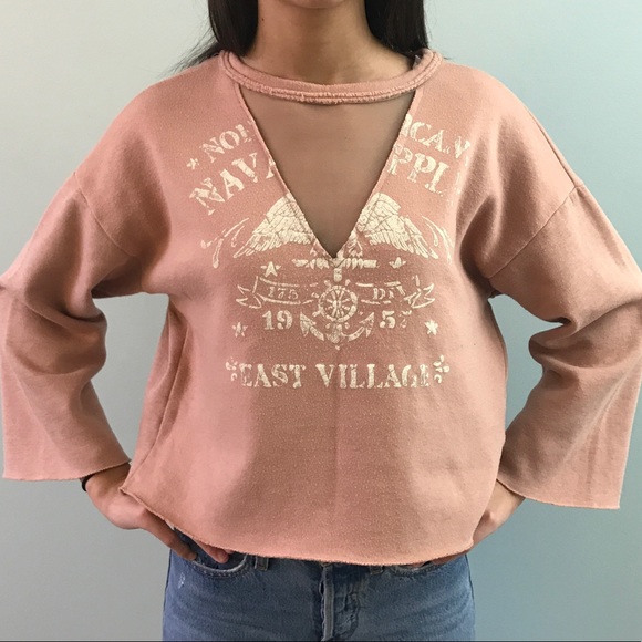 Vintage Havana Tops - Vintage Havana deep v graphic sweatshirt